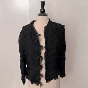 Chanel Vintage Silk Ribbon Jacket Size FR 50